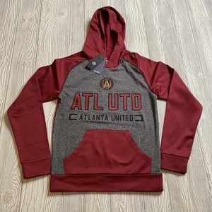 Fanatics MLS Atlanta United FC Pullover Hoodie Men’s S Victory Red Gray ATL UTD